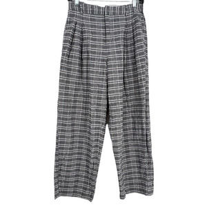 URBAN OUTFITTERS Women's size L Gauze Plaid High Waist Wide Leg Pants
